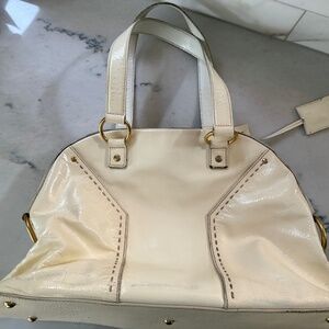 Authentic YSL Large Muse Patent Leather Bag & Padlock